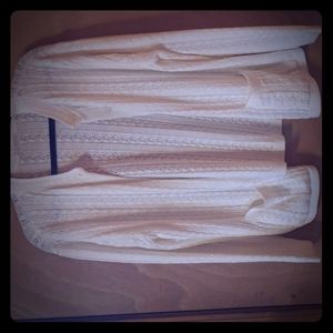 White Button Up Sweater /Faded Glory/ XL